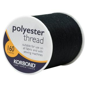 Korbond care and repair black polyester thread 160m, UK version