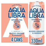 Aqua Libra Sparkling Water Blood Orange Mango 4x330ml - British product