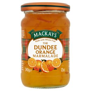 Mackays Dundee Orange Marmalade 340g jar, imported from the UK