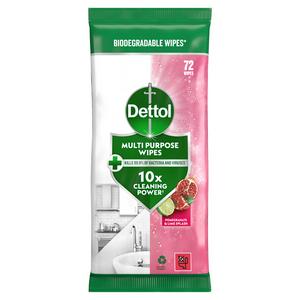 Dettol large cleaning wipes pomegranate 70ct - British product