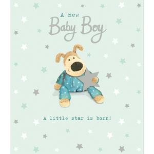Boofle Baby Boy greeting card 15.9cm x 18.4cm - British product