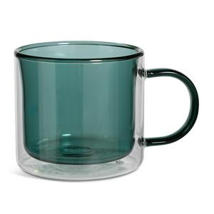 Sainsburys Habitat Double Walled Mug Green Glass 250ml- Buy online at McGrocer