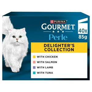 Sainsburys Gourmet Perle Collection in Gravy Wet Cat Food Multipack 40 x 85g- Buy online at McGrocer