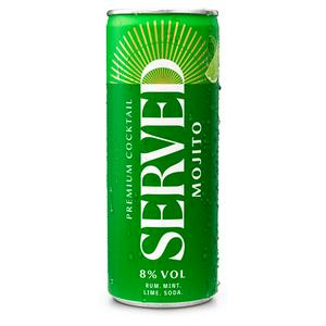 SERVED Mojito premium cocktail drink made with white rum (British brand)