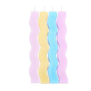 Sainsbury's wavy pastel cake candles 4 pack (British brand)