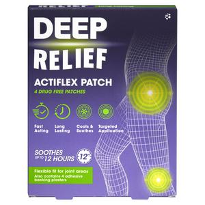 Deep Relief Actiflex Bionovex patches 4 pack - British product