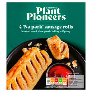 Sainsburys Plant Pioneer No Pork Sausage Rolls 400g- Buy online at McGrocer