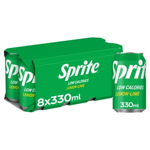 Sainsburys Sprite Lemon Lime Smaksatt Brus Multipack 8x330ml- Kjøp online hos McGrocer