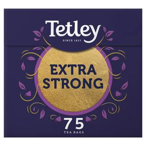 Tetley Extra Strong Black Tea Bags x75 (British brand)