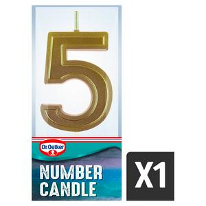 Dr. Oetker Number 5 birthday cake candle, UK version