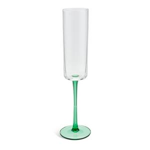 Habitat coloured stem champagne flute green, UK version
