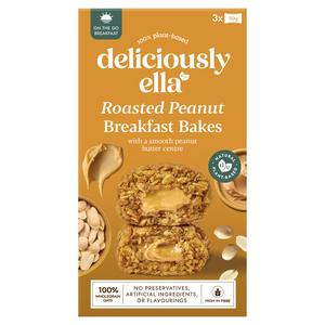 Deliciously Ella roasted peanut breakfast bakes with peanut butter centre 150g - British product
