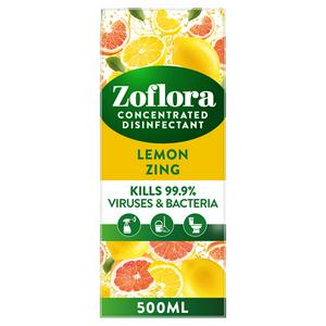 Zoflora concentrated disinfectant Lemon Zing 500ml (British brand)