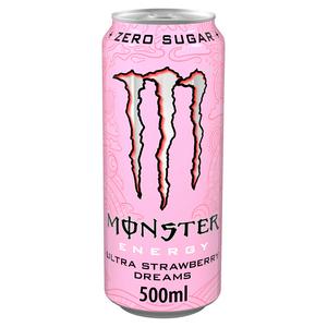 Monster energy drink Ultra Strawberry Dreams 500ml, imported from the UK