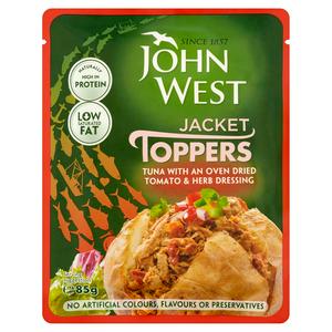 John West tuna pouch with tomato herb dressing 85g, UK version