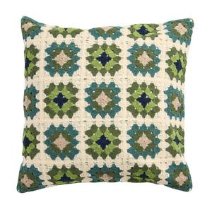 Sainsburys Sainsbury's Home Crochet Cushion Geo Green 43x43cm- Buy online at McGrocer