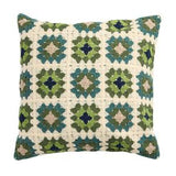 Sainsbury's Home crochet cushion green 43x43cm (British brand)