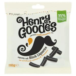 Sainsburys Henry Goode's Superbly Soft Black Liquorice Sweet Treat 200g- Buy online at McGrocer