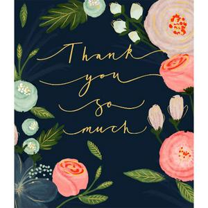 Sainsbury's Thank You Greeting Card Ranunculus Flowers, imported from the UK