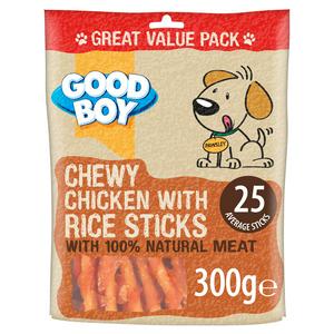 Good Boy Chewy Chicken with Rice Sticks 300g, UK version