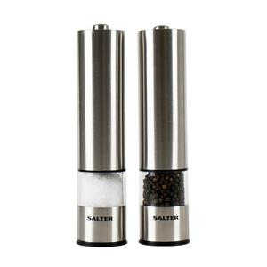 Salter Stainless Steel Mill Set Silver (British brand)