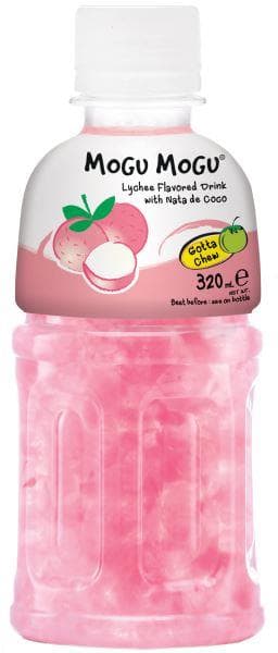 Mogu Mogu Lychee Flavored Drink with Nata De Coco Multipack (Pack of 6)