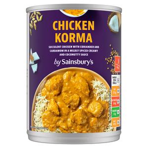 Sainsbury's Chicken Korma curry 392g tin (British brand)