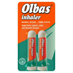 Olbas Nasal Inhaler Stick Twin Pack 695mg, imported from the UK