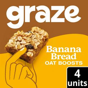 Graze Oat Boosts Bananbrød Flapjacks 4 x 30g