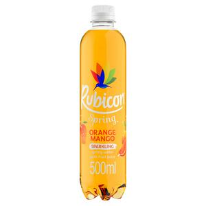 Rubicon Orange Mango Sparkling Water 500ml, imported from the UK