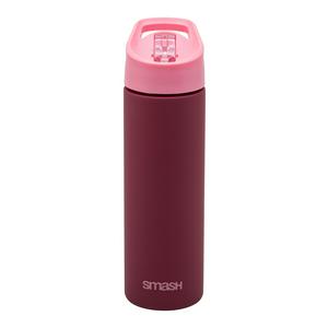 Smash kids water bottle pink burgundy (British brand)