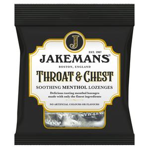 Jakemans menthol throat lozenges 73g, UK version
