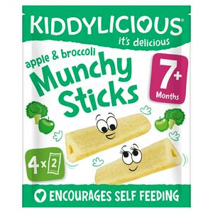 Kiddylicious Apple Broccoli Munchy Sticks 4x4g, UK version