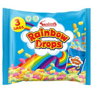 Swizzels Rainbow Drops mixed sweets multipack 96g x3 (British brand)