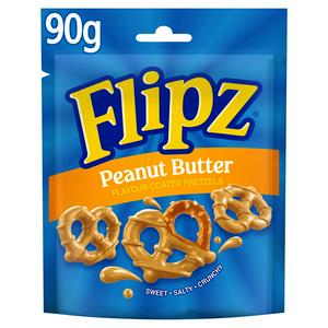 Sainsburys Flipz Peanut Butter Flavour Coated Pretzels 90g- Buy online at McGrocer