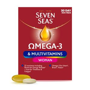 Seven Seas multivitamin and omega 3 woman 60 count (British brand)