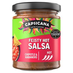 Sainsburys Capsicana Full On Feisty Hot Chipotle & Habanero Salsa 285g- Buy online at McGrocer