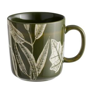 Sainsburys Habitat Floral Mug - Green Coffee Mug Stoneware 390ml- Buy online at McGrocer