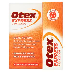 Otex Express Ear Drops 10ml, imported from the UK
