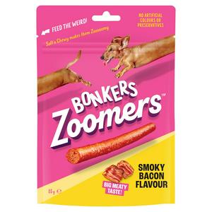 Bonkers Dog Treats Smoky Bacon Flavour 85g - British product