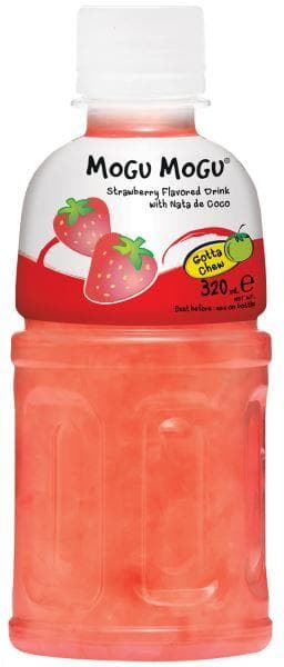 Mogu Mogu Strawberry Flavoured Drink with Nata De Coco Multipack (Pack of 6)