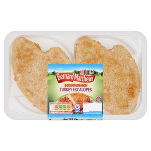 Bernard Matthews Turkey Escalopes Bread Crumb Coated 260g - British product