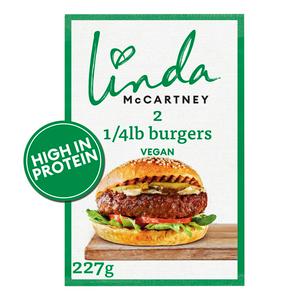 Linda McCartney vegan burger x2 227g, UK version