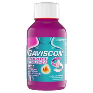 Gaviscon Double Action Mint Oral Suspension 250ml, UK version