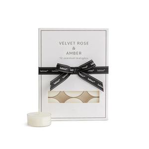 شموع صغيرة معطرة بالورد المخملي والعنبر Habitat Luxe من Sainsbury's، عبوة من 12 قطعة - اشترِ عبر الإنترنت من McGrocer