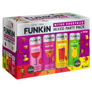 Funkin Cocktails Mixed Party Pack 8x200ml - British product