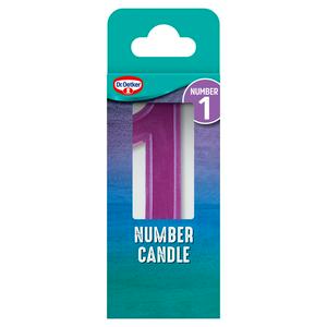 Dr. Oetker Number 1 birthday cake candle - British product