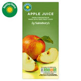 Sainsbury's apple juice 100% pure fruit 1L (British brand)