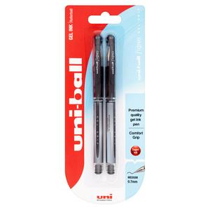 Mitsubishi uni-ball Gel Grip Twin Black Rollerball Pen, imported from the UK