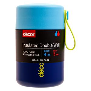 Decor blue kids insulated food flask 350ml - British product